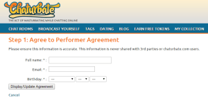 Cum să vă înregistrați în Chaturbate?