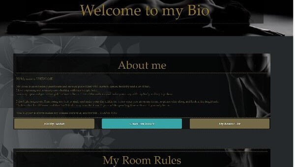 Design 7 - Chaturbate profile already created