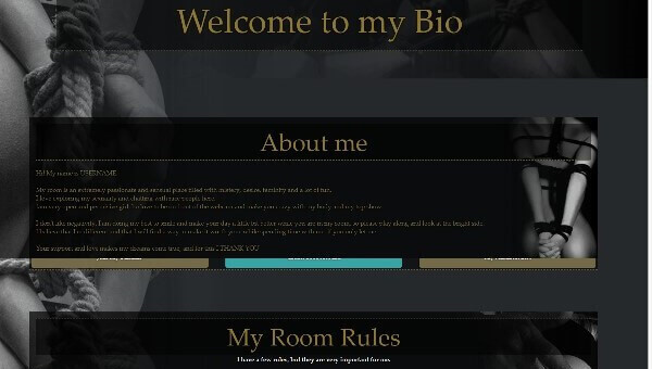 Design 8 - Chaturbate profile already created