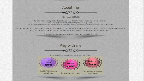Desen 2 - profil Chaturbate deja creat