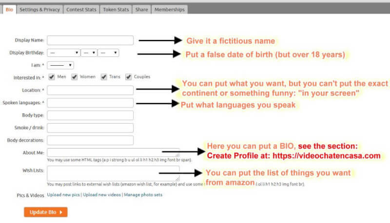 Configure Biography