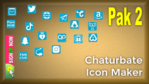 Pak 2 - Chaturbate Social Media Button and Icon Maker
