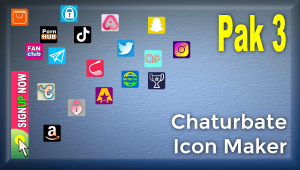 Pak 3 – Chaturbate Social Media Button and Icon Maker