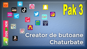 Pak 3 - Creator de butoane și pictograme social media pentru Chaturbate