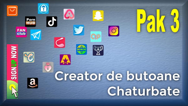 Pak 3 - Creator de butoane și pictograme social media pentru Chaturbate