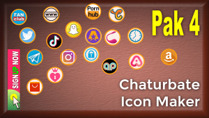 Pak 4 - Chaturbate Social Media Button and Icon Maker