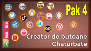 Pak 4 - Creator de butoane și pictograme social media pentru Chaturbate