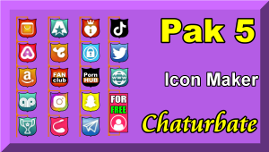 Pak 5 – Chaturbate Social Media Button and Icon Maker