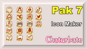 Pak 7 - Chaturbate Social Media Button and Icon Maker
