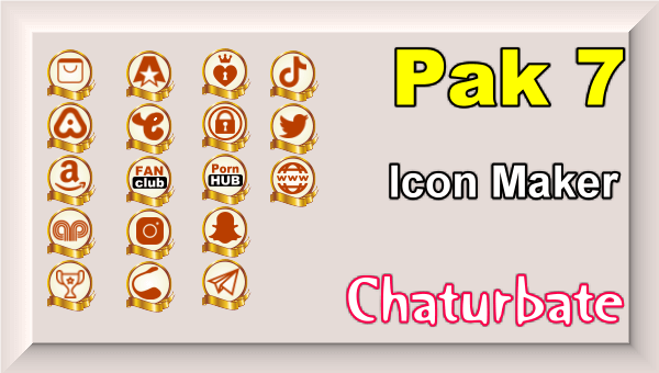 Pak 7 - Chaturbate Social Media Button and Icon Maker