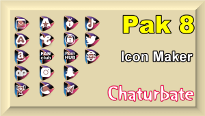 Pak 8 - Chaturbate Social Media Button and Icon Maker