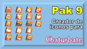 Pak 9 – Creador de iconos y botones de redes sociales para Chaturbate