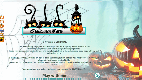 Diseño 25 – perfil VideoChat ya creado – especial Halloween