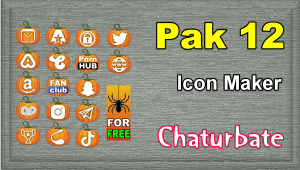 Pak 12 - Chaturbate Social Media Button and Icon Maker