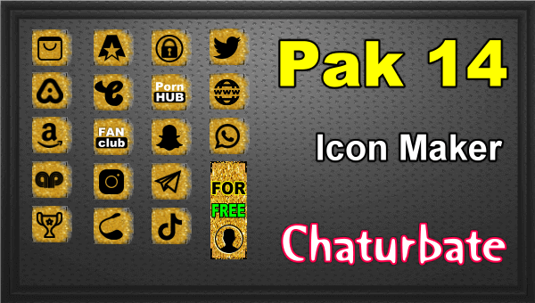 Pak 14 - FREE Chaturbate Social Media Button and Icon Maker