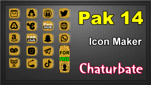 Pak 14 – FREE Chaturbate Social Media Button and Icon Maker