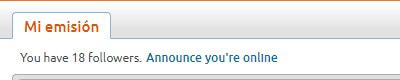 anunciar que estas online