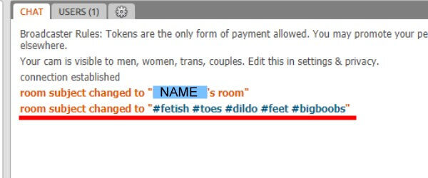 how to use hashtags on Chaturbate 5