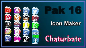 Pak 16 - FREE Chaturbate Social Media Button and Icon Maker