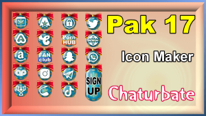 Pak 17 - FREE Chaturbate Social Media Button and Icon Maker