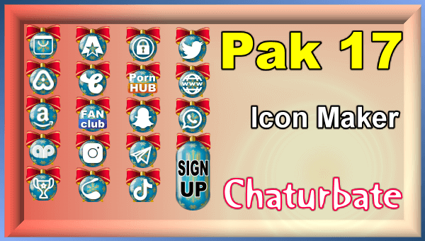 Pak 17 - FREE Chaturbate Social Media Button and Icon Maker