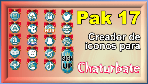 Pak 17 – Generador de iconos y botones de redes sociales para Chaturbate