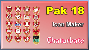 Pak 18 - FREE Chaturbate Social Media Button and Icon Maker