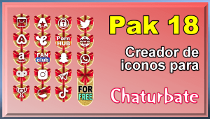 Lee más sobre el artículo Pak 18 – Generador de iconos y botones de redes sociales para Chaturbate