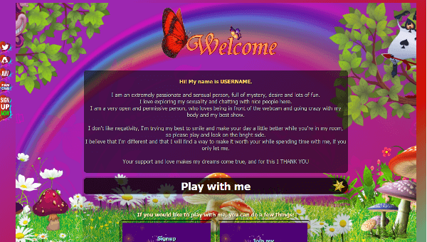 Design 39 - Chaturbate BIO profile already created
