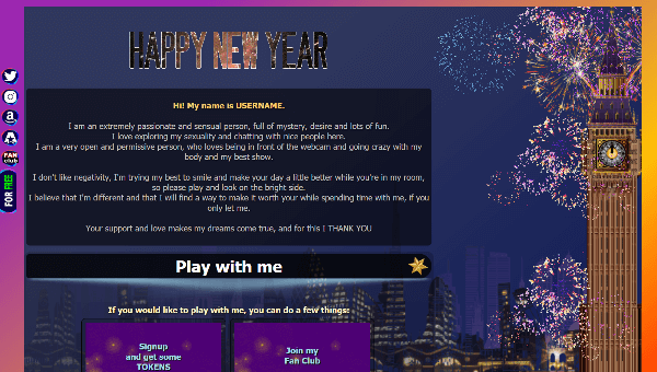 Design 40 - Chaturbate BIO profile already created