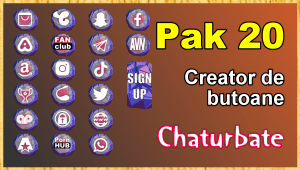 Pak 20 – Generator de butoane și pictograme pentru Chaturbate