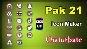 Pak 21 - FREE Chaturbate Social Media Button and Icon Maker