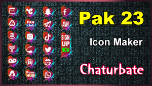 Pak 23 – FREE Chaturbate Social Media Button and Icon Maker