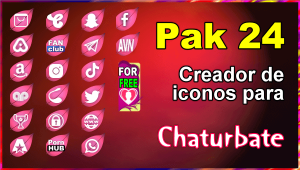 Pak 24 – Generador de iconos y botones de redes sociales para Chaturbate