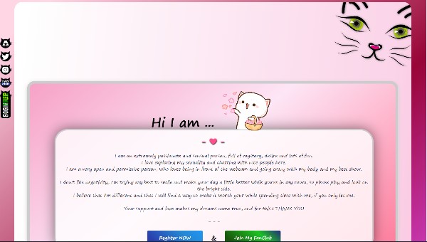 Design 46 - Chaturbate BIO profile already created
