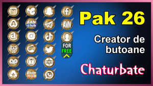 Pak 26 – Generator de butoane și pictograme pentru Chaturbate