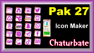 Pak 27 – FREE Chaturbate Social Media Button and Icon Maker