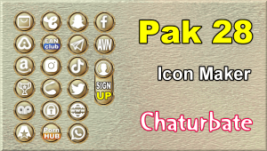 Pak 28 - FREE Chaturbate Social Media Button and Icon Maker