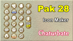 Pak 28 – FREE Chaturbate Social Media Button and Icon Maker