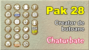 Pak 28 – Generator de butoane și pictograme pentru Chaturbate