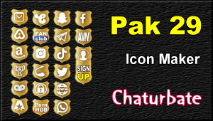 Pak 29 - FREE Chaturbate Social Media Button and Icon Maker