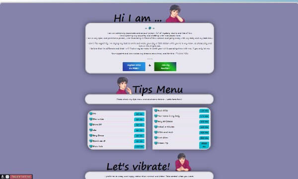 Design 57 - Chaturbate BIO profile already created