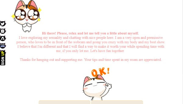 Design 59 - Chaturbate BIO profile already created