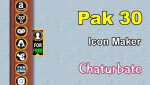 Pak 30 - FREE Chaturbate Social Media Button and Icon Maker