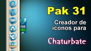 Pak 31 – Generador de iconos y botones de redes sociales para Chaturbate