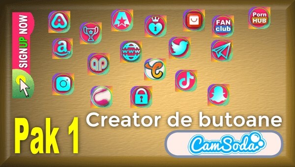 CamSoda – Pak 1 – Generator de butoane și pictograme social media
