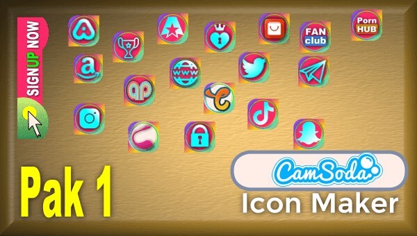 CamSoda - Pak 1 - Social Media Icon Maker Online Tool