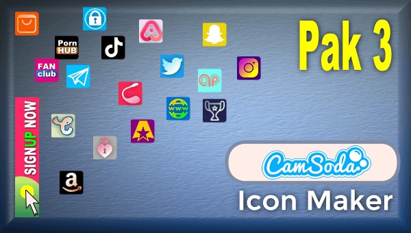 CamSoda - Pak 3 - Social Media Icon Maker Online Tool