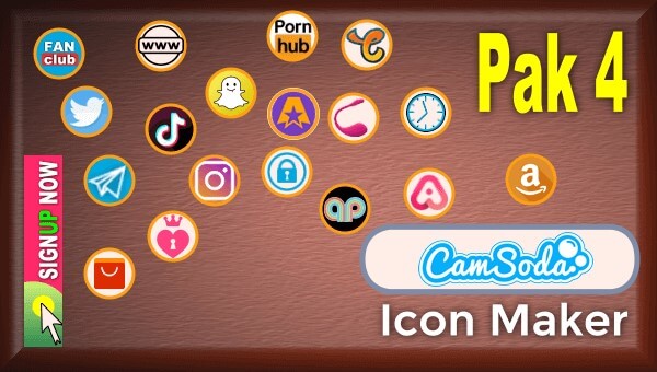 CamSoda - Pak 4 - Social Media Icon Maker Online Tool