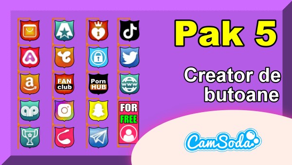 CamSoda - Pak 5 - Generator de butoane și pictograme social media